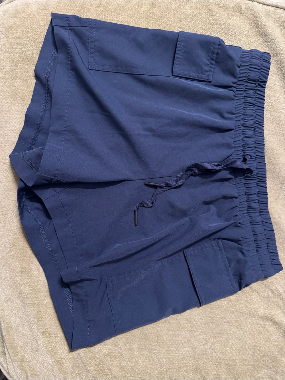 Source Unknown Women's Navy Cargo Shorts with Drawstring Waist